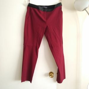 The Limited Burgundy wine red 7/8 pants 10R black slacks